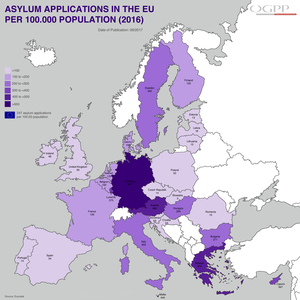 Asylum applications in the EU (2016)