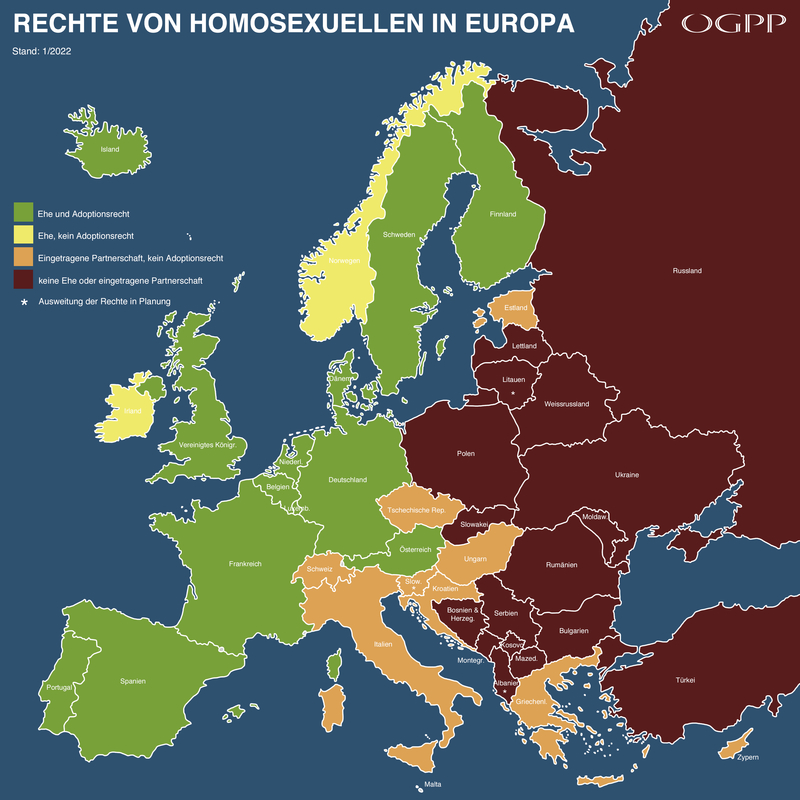 Rechte von Homosexuellen in Europa