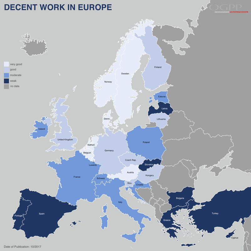 Decent work in Europe graphic